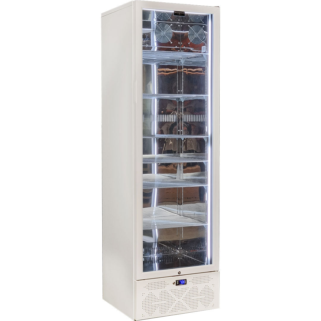 Schmick SK422R-W-HD - Classy Upright Heated Glass 1 Door Bar Fridge