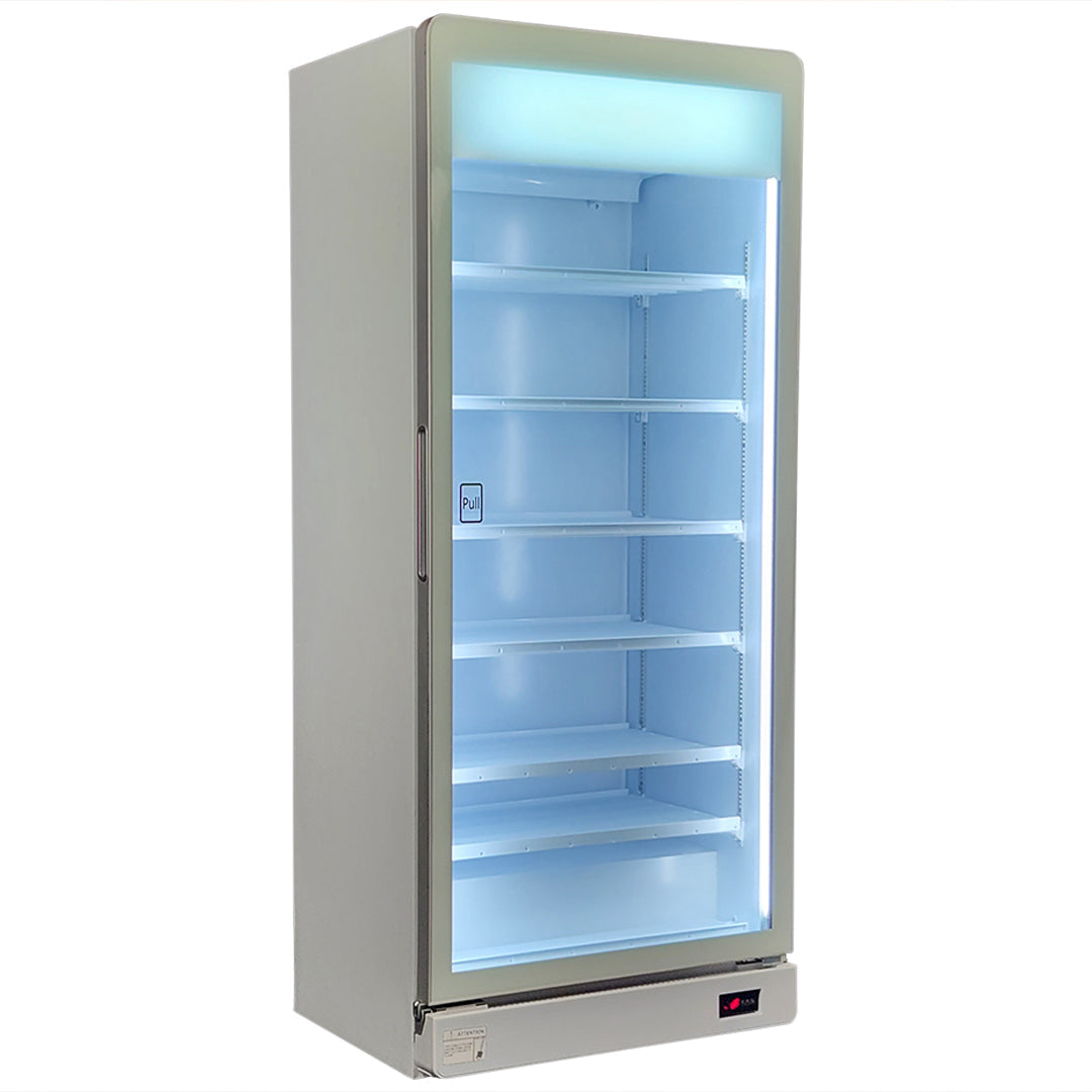737 Litre Upright Commercial Glass Drinks Fridge – Schmick HUS-SC700W – Add Your Logo