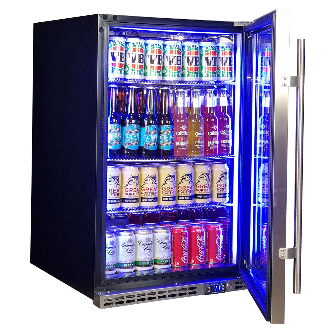 Schmick SK146R-SD bar fridge - glass door detail