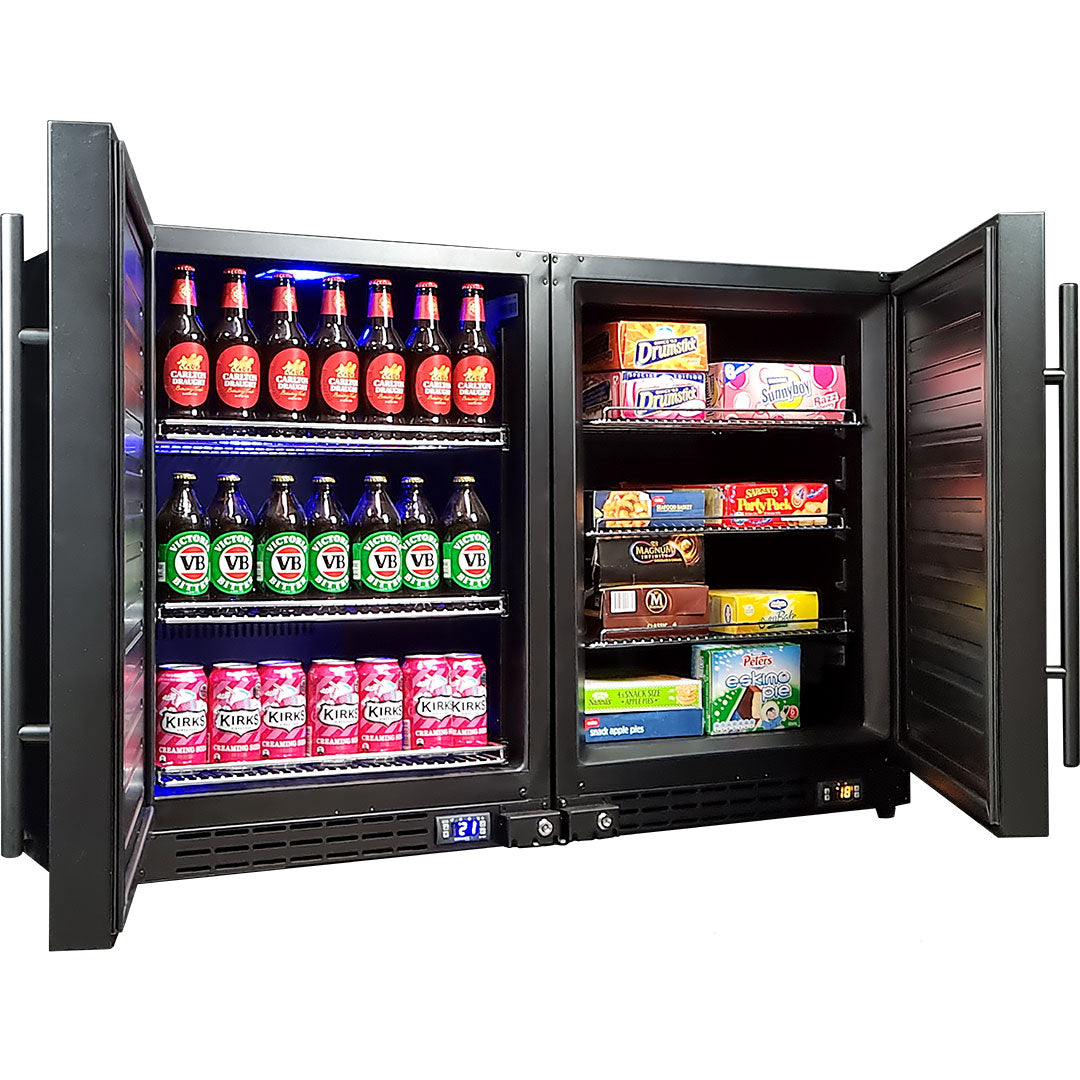 Schmick BD113-B-Combo - Under Bench Matching Fridge And Freezer Combination Quiet Running