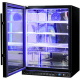 Schmick SK156L-B-HD bar fridge - side view