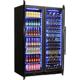 Schmick BD425-COMBO-B bar fridge - glass door detail