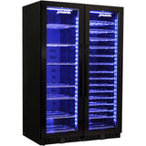 Schmick BD425-COMBO-B bar fridge - glass door detail
