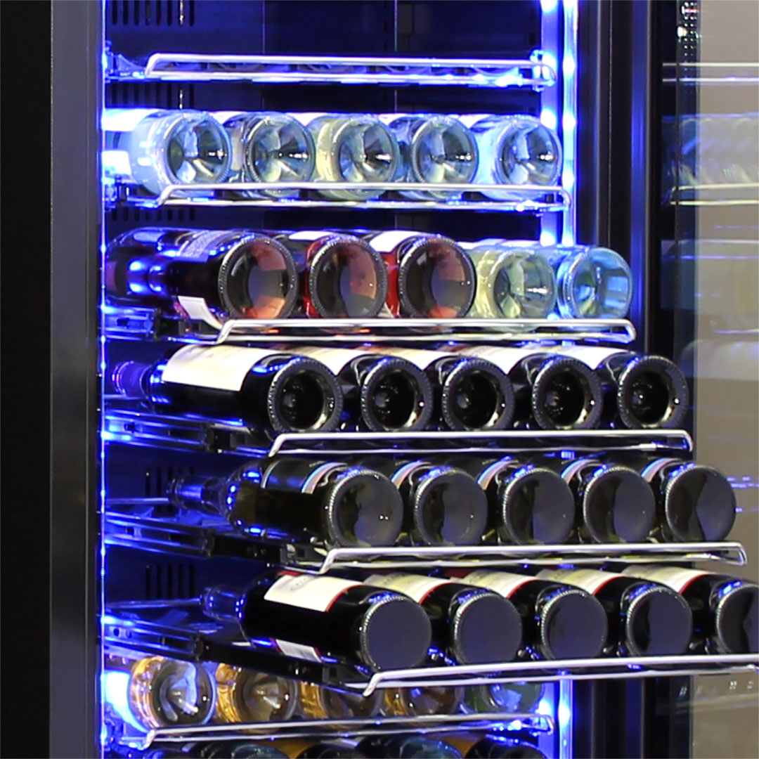 Schmick Upright Glass Door Dual Zone Wine Refrigerator - Model BD425D