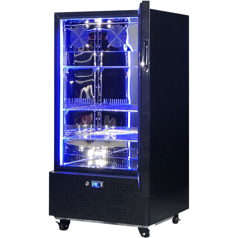 Schmick SK220R-B-HD bar fridge - glass door detail