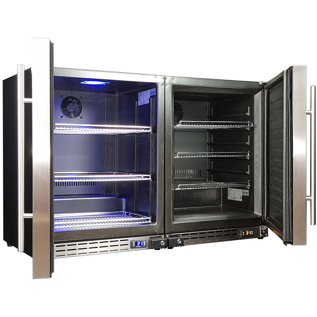 Schmick BD113-SS-Combo - Under Bench Matching Fridge And Freezer Combination Quiet Running