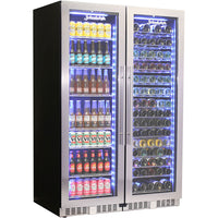Matching Upright Glass Door Beer And Wine Refrigerator Combination