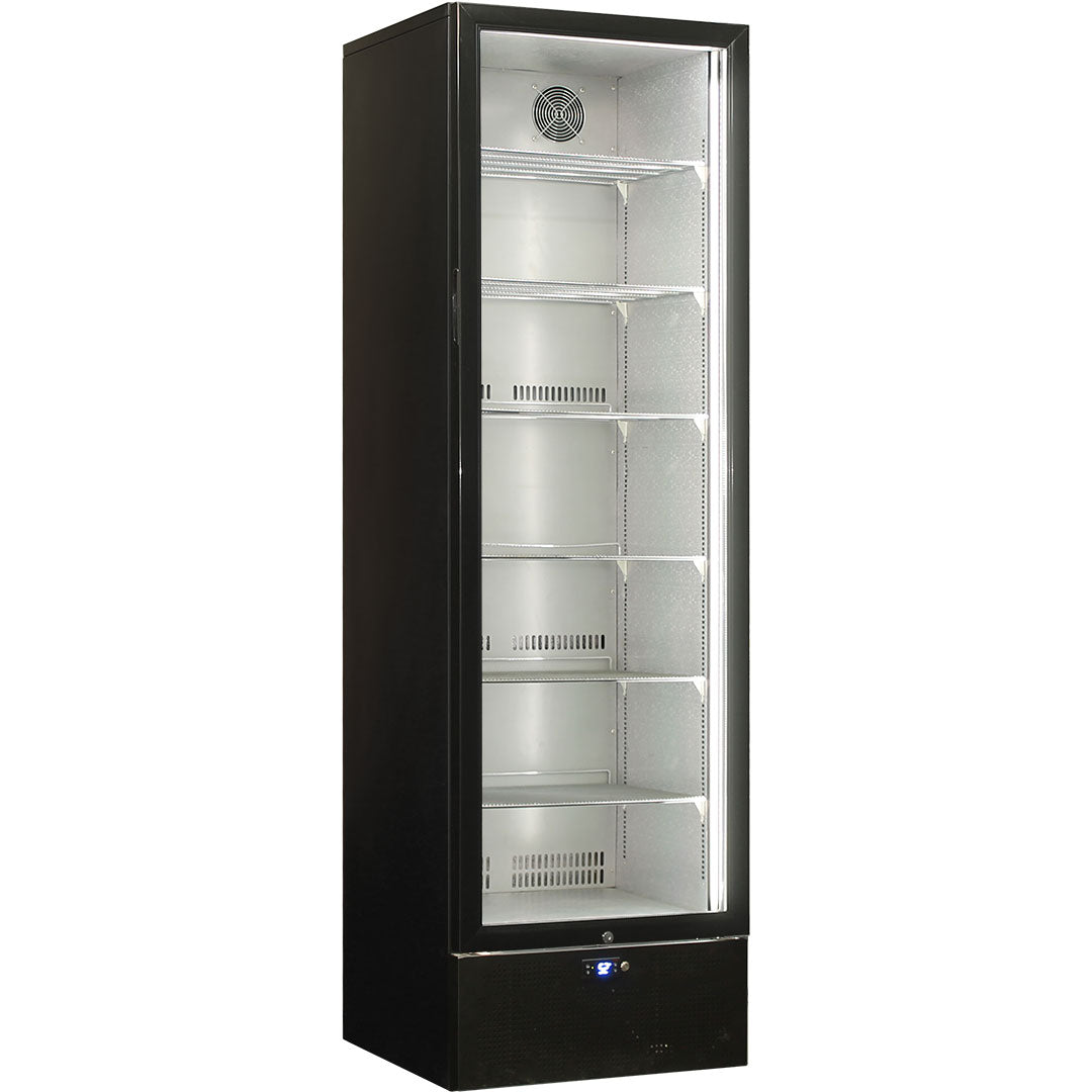 Schmick SK422L-B-HD - Classy Upright Heated Glass 1 Door Bar Fridge