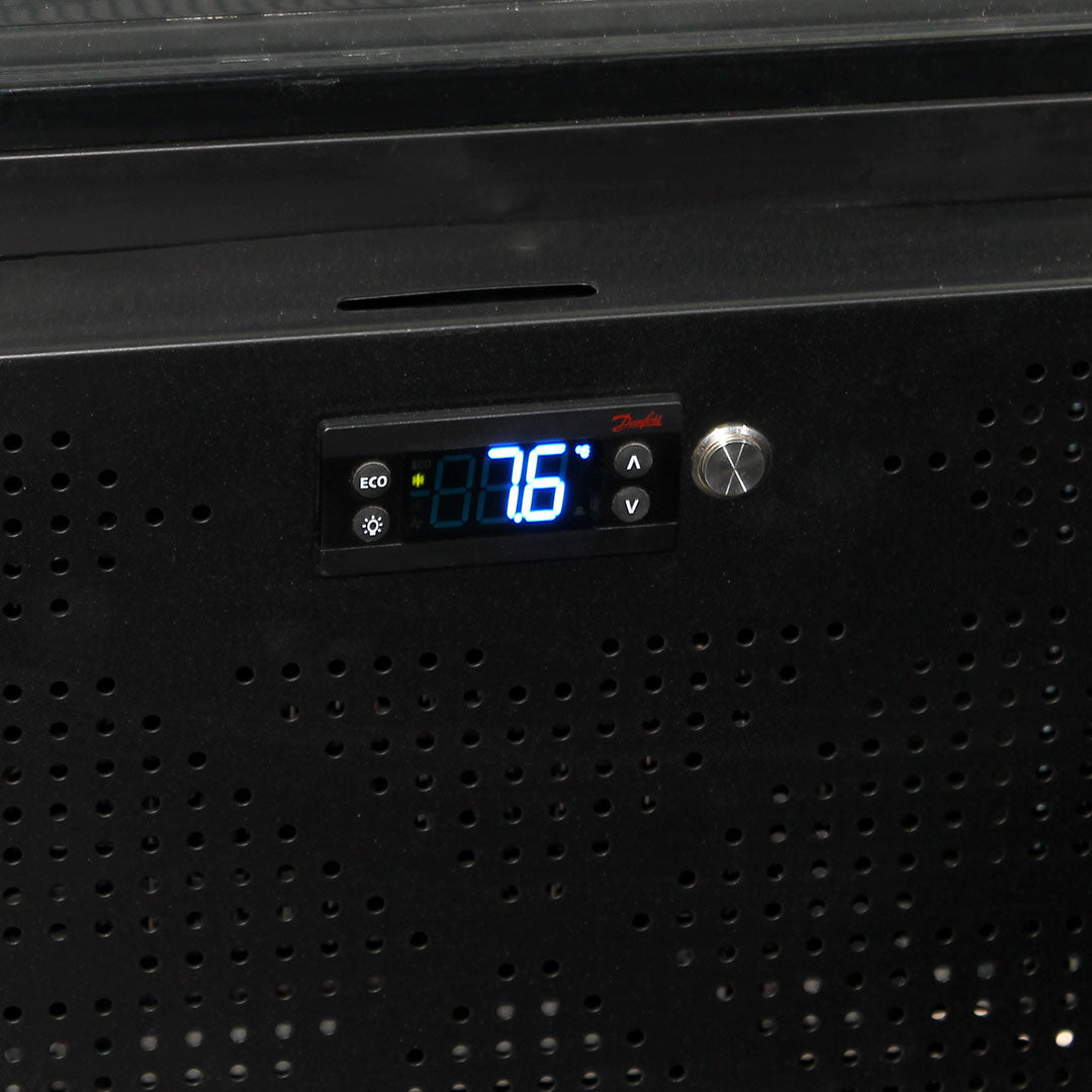 Schmick SK422L-B-HD bar fridge - glass door detail