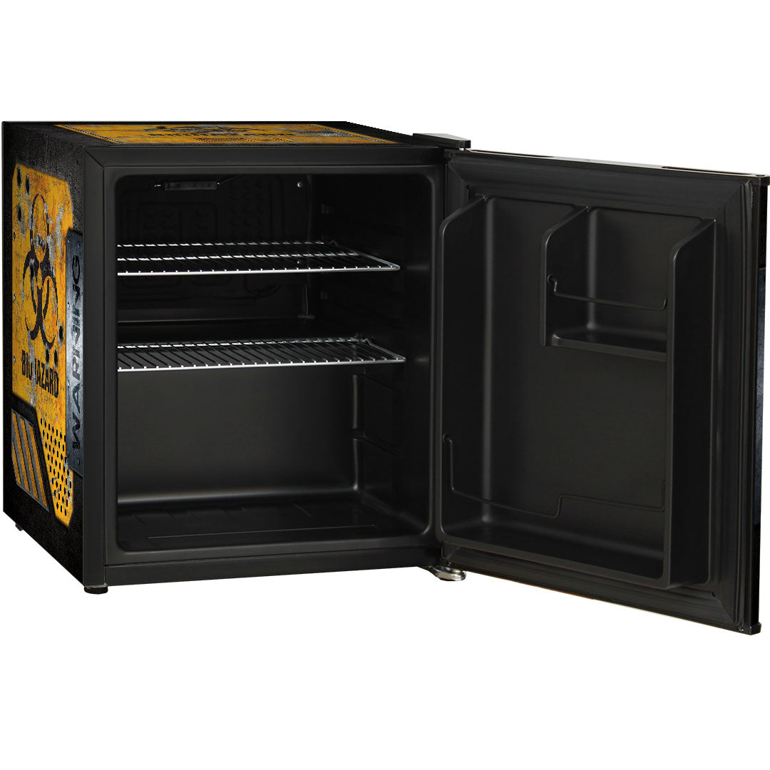 Toxic Waste Crate Design Mini Bar Fridge - A Great Gift Idea - Model HUS-BC46B-TOXIC