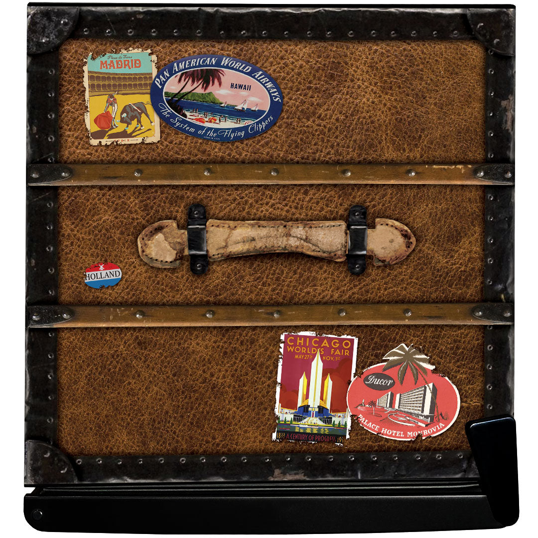 Funky Luggage Case Design Vintage Mini Bar Fridge With Handle And Opener - HUS-BC46B-TRAVEL