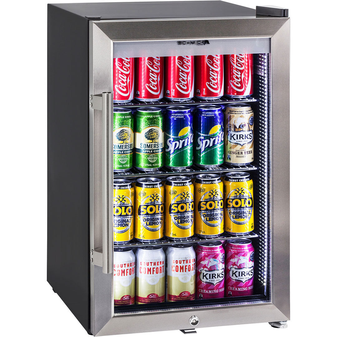 Cheers Horses Designed Glass Door Bar Fridge 70 Litre - Model HUS-SC70-SS-CH-HS