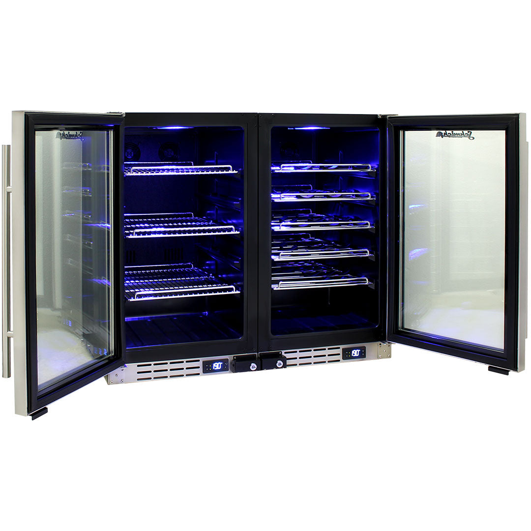 Schmick JC95-Combo - Under Bench Dual Zone Beer And Wine Bar Fridges (2 units)