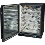 Schmick Quiet Slide Out Front Venting Under Bench Heated Door Wine Fridge - Model SK156-B-HD-MW
