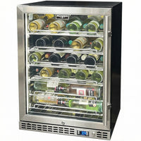 Under Bench Heated Glass Door Wine Fridge - Stainless 164L - Right Hinge