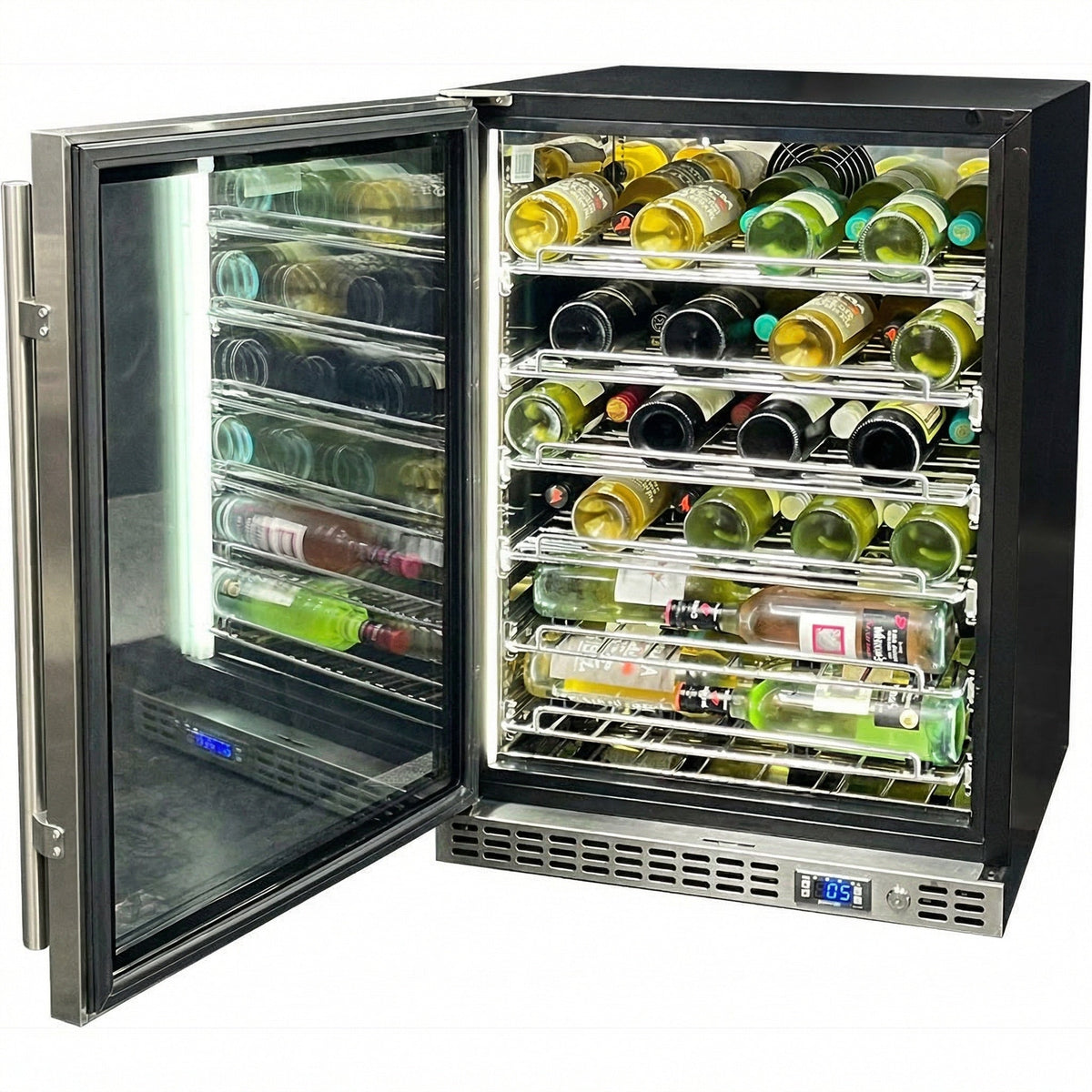Schmick Quiet Slide Out Front Venting Under Bench Heated Door Wine Fridge - Model  SK156-HD-MW