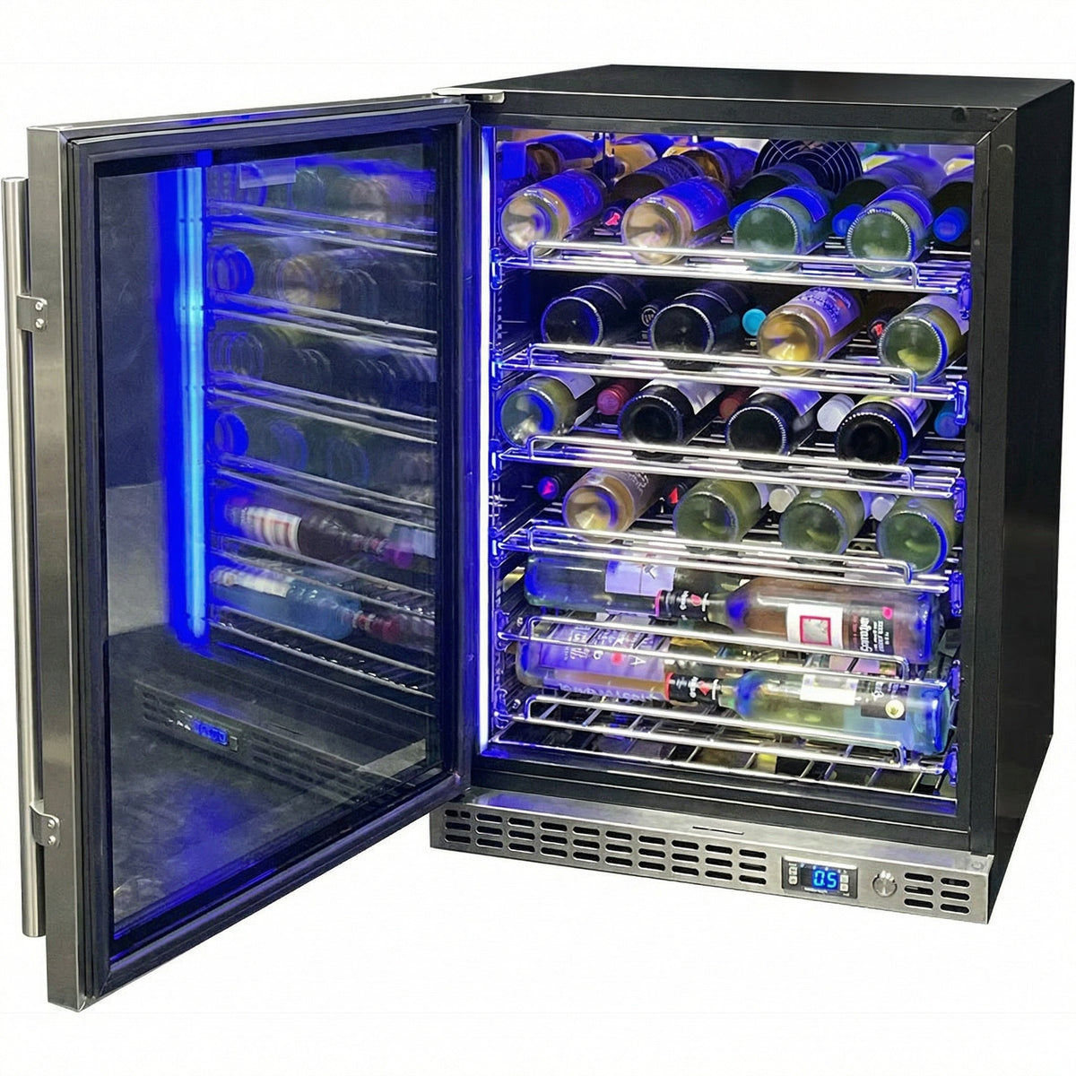 Schmick Quiet Slide Out Front Venting Under Bench Heated Door Wine Fridge - Model  SK156-HD-MW