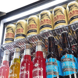 Schmick SK146L-B-HD bar fridge - glass door detail
