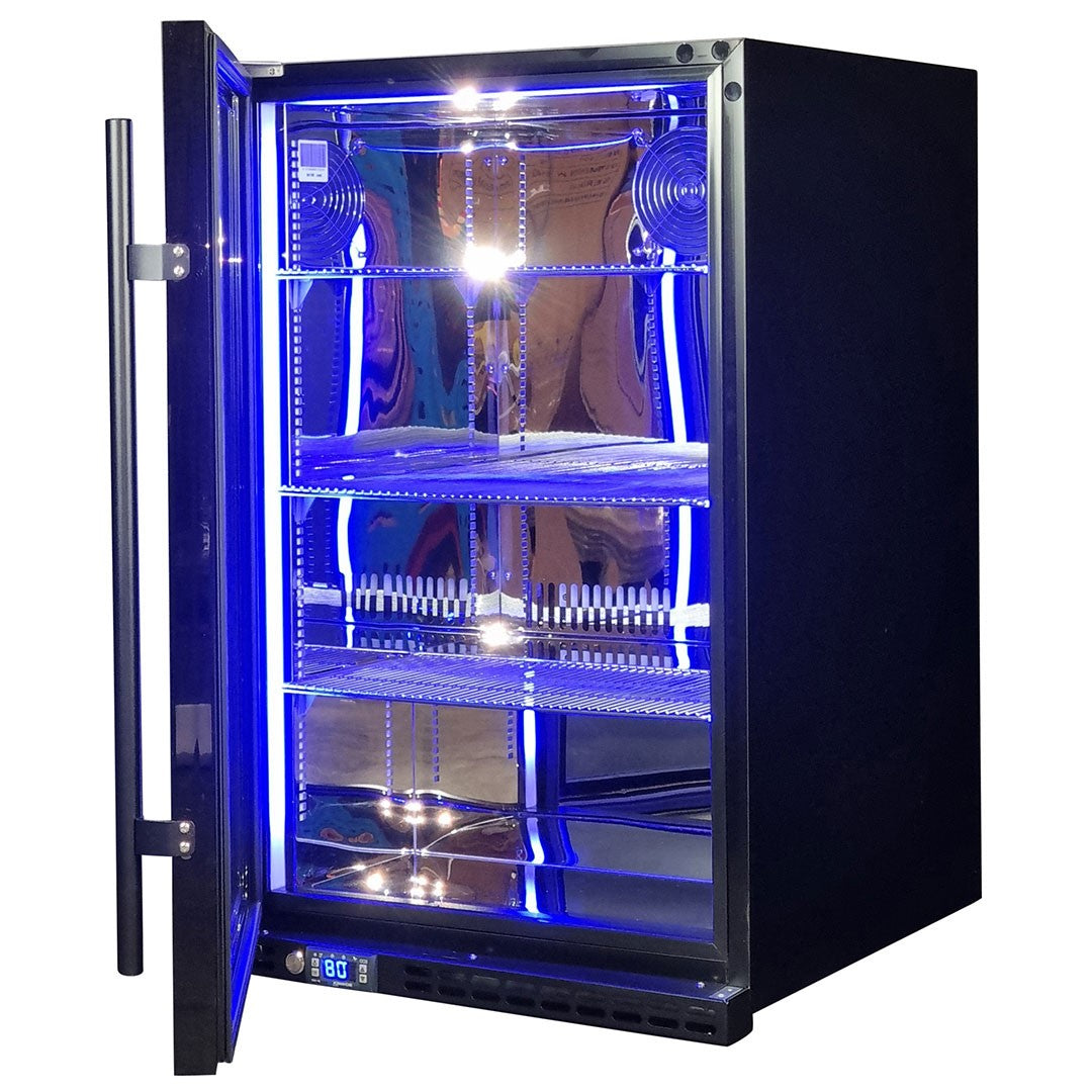 Schmick SK146L-B-HD bar fridge - glass door detail