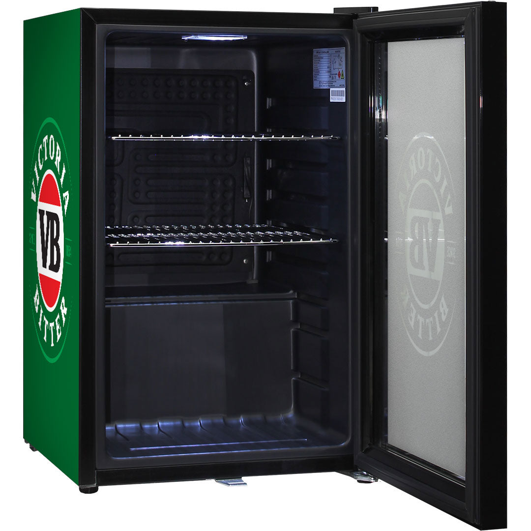 Victoria Bitter - SC70-B-VB-V1 – Branded Glass Door Bar Fridge with Frosted Logo – 70 Litres