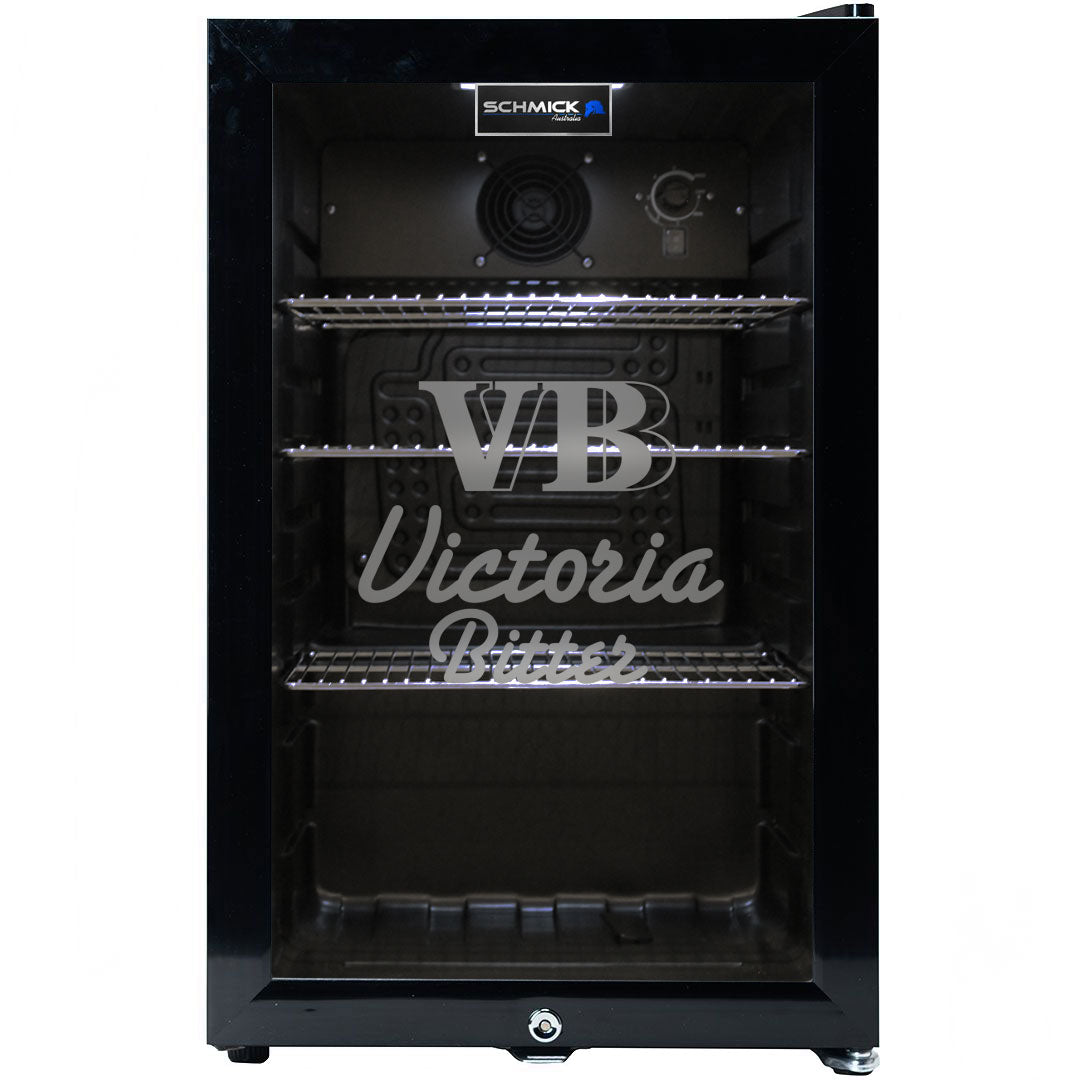 VB Original Branded Glass Door Bar Fridge With Cool Frosted Door Logo - Model SC70-B-VB-V2