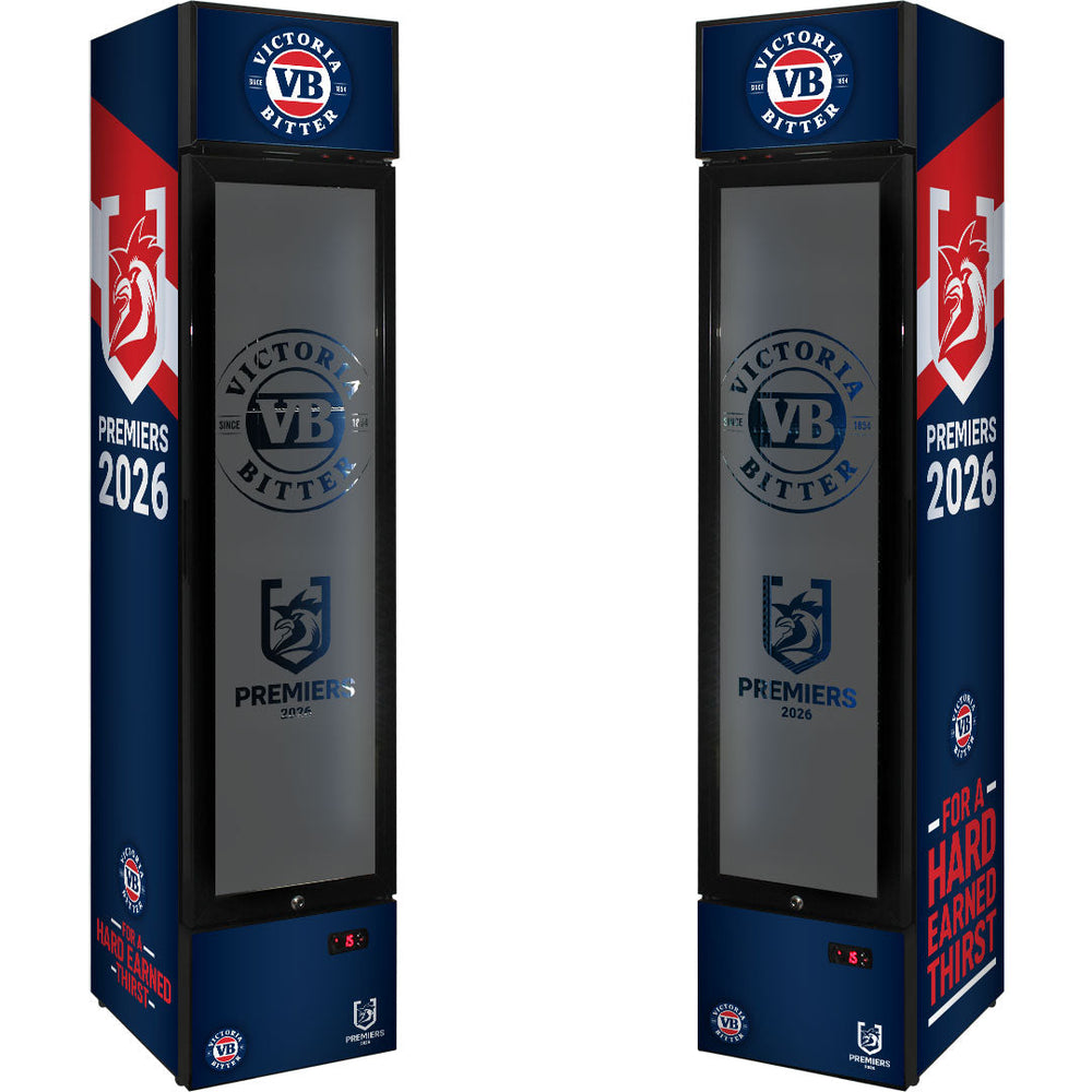 VB Sydney Roosters Premiers 2026 Skinny Upright Bar Fridge - 160L - SS-P160-VB-ROOSTERS - image 1