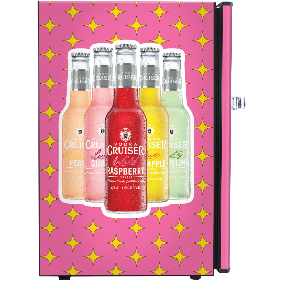 Vodka Cruiser BC70B-VC bar fridge - side view