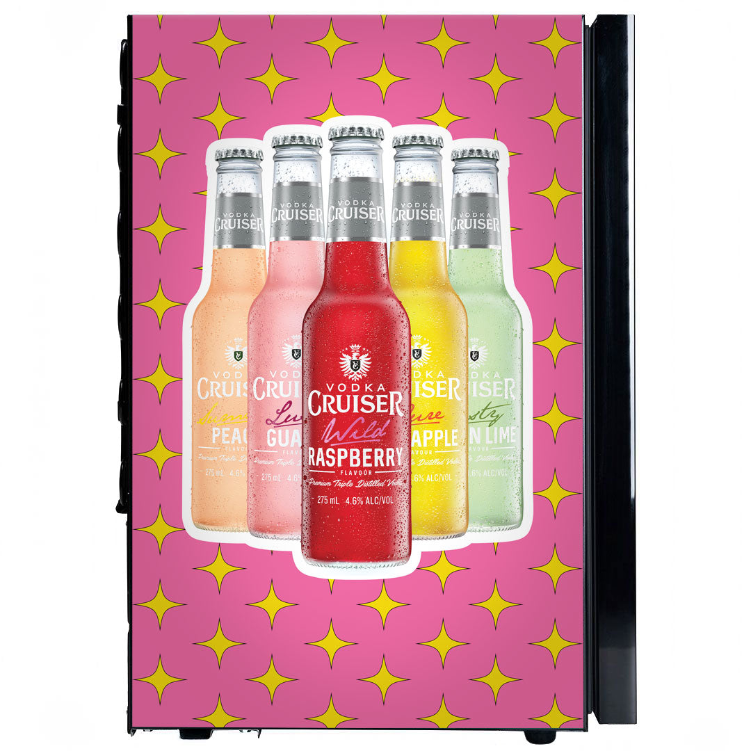 Vodka Cruiser SC70-B-VC bar fridge - side view