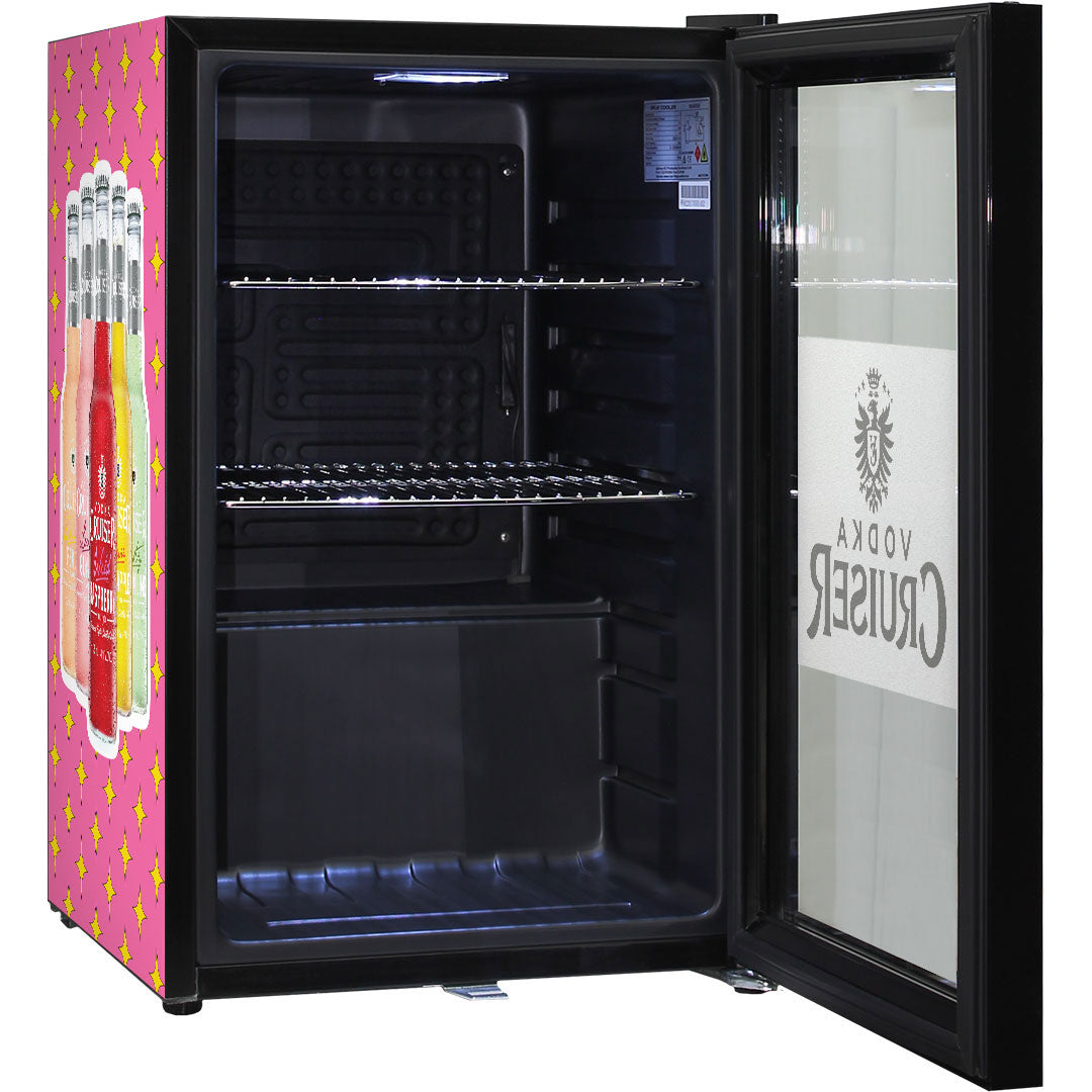 Vodka Cruiser Official Designed Mini Bar Fridge 70 Litre Double Glazed - Model SC70-B-VC