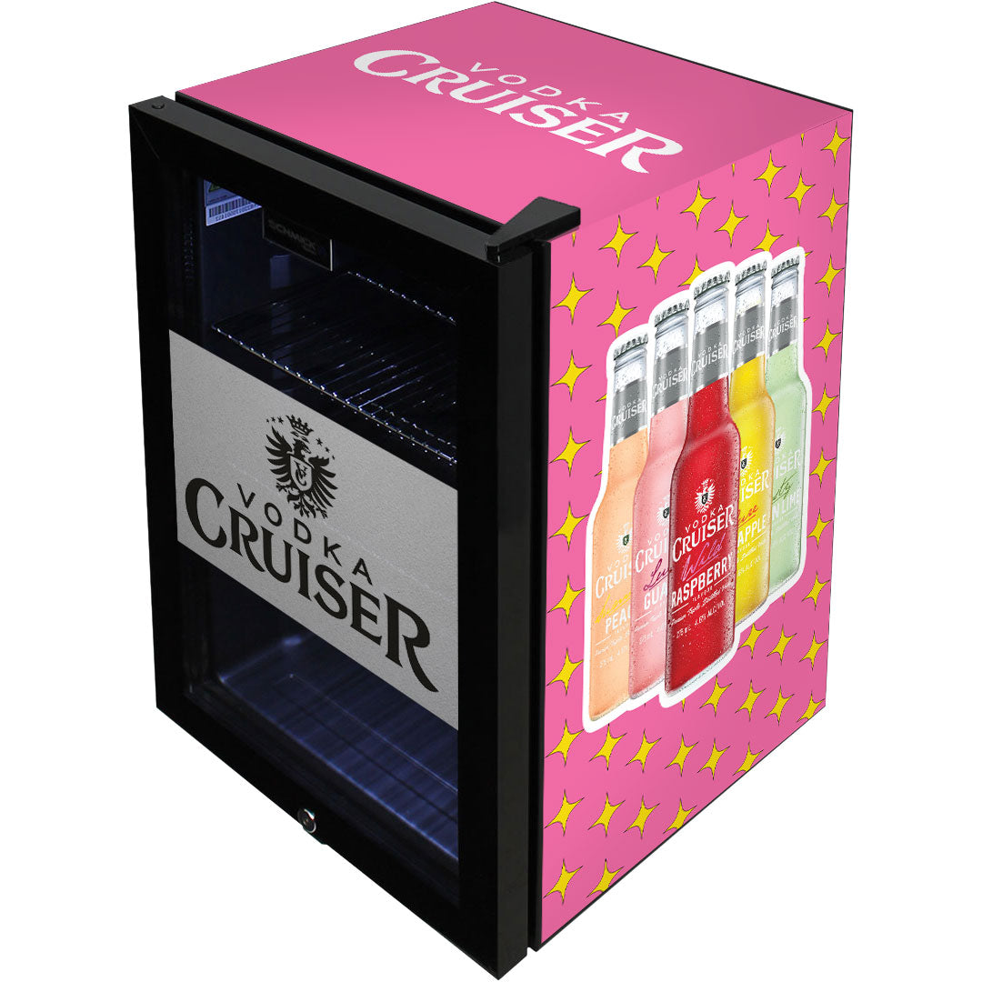 Vodka Cruiser Official Designed Mini Bar Fridge 70 Litre Double Glazed - Model SC70-B-VC