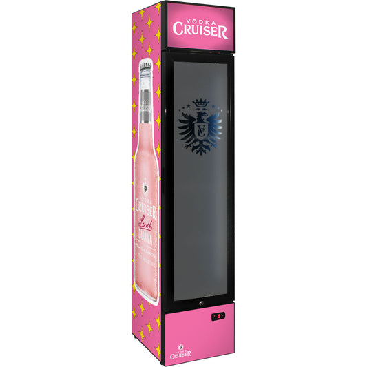 Vodka Cruiser – SS-P160-VC – Skinny Upright Glass Door Bar Fridge 160L