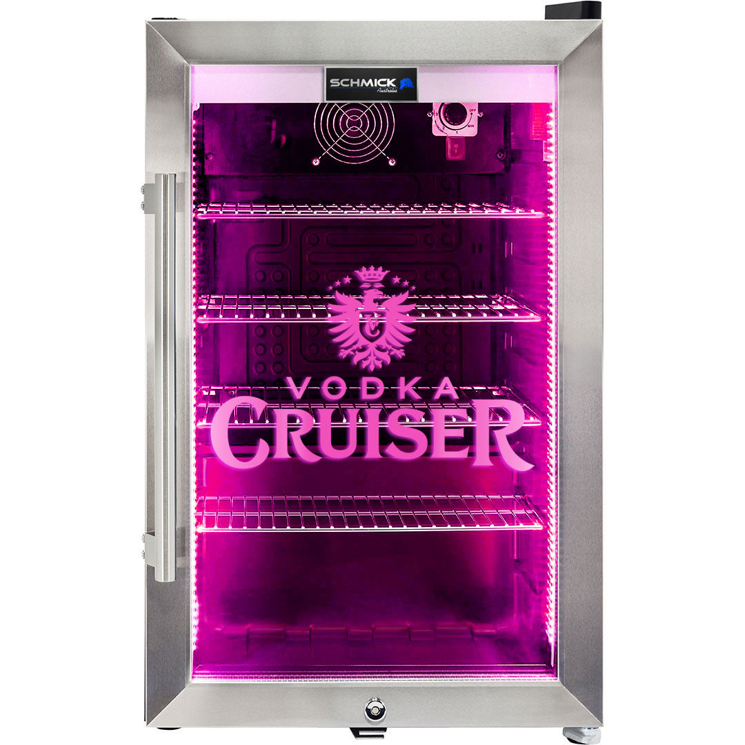 Vodka Cruiser branded bar fridge, Great gift idea! Great Entertaining Room Or Man Cave Item - Model SC70-SS-VC