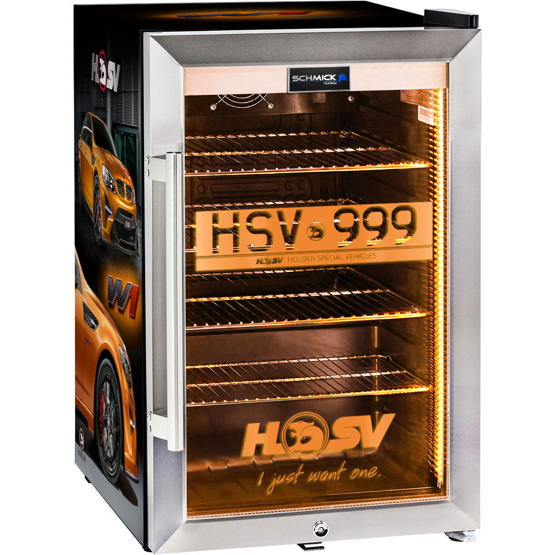 HSV GTSR W1 branded bar fridge. Add Your Own Number Plate To Door! - HUS-SC70-SS-GTSR-W1