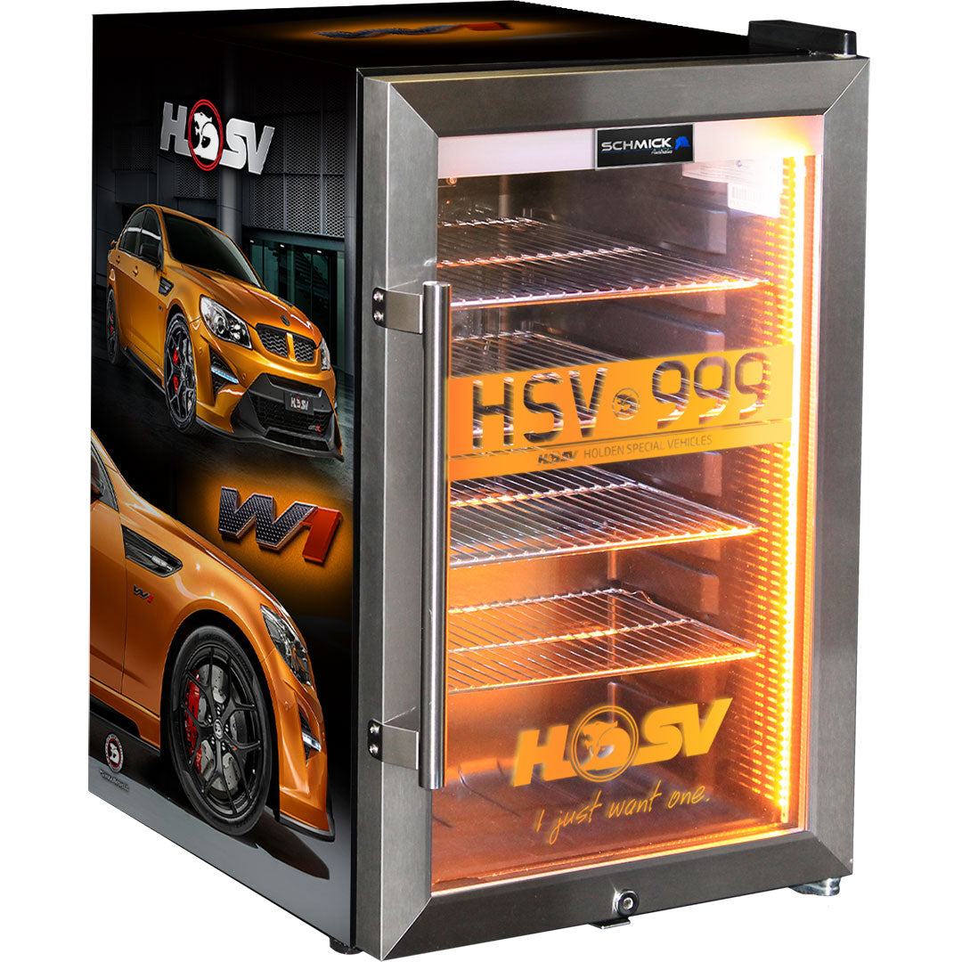 HSV GTSR W1 branded bar fridge. Add Your Own Number Plate To Door! - HUS-SC70-SS-GTSR-W1