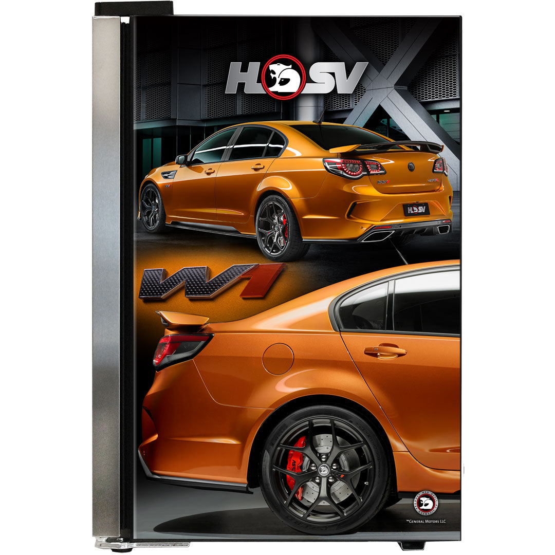 HSV GTSR W1 branded bar fridge. Add Your Own Number Plate To Door! - HUS-SC70-SS-GTSR-W1