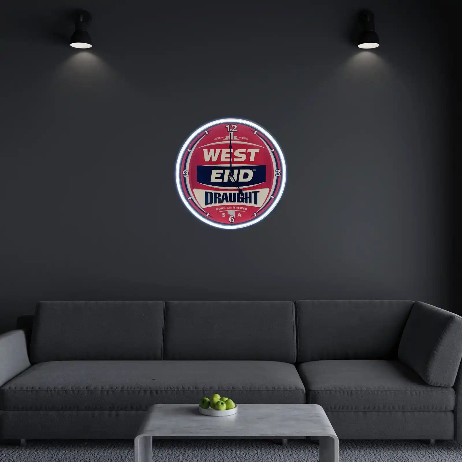 West End Draught Neon Clock