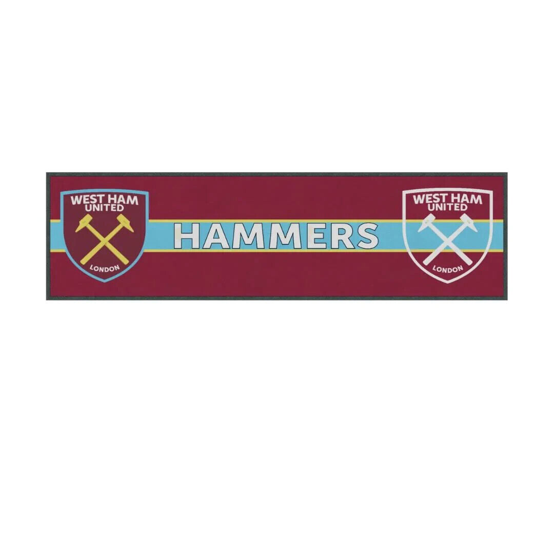 West Ham FC Premium Rubber-Backed Bar Mat Runner