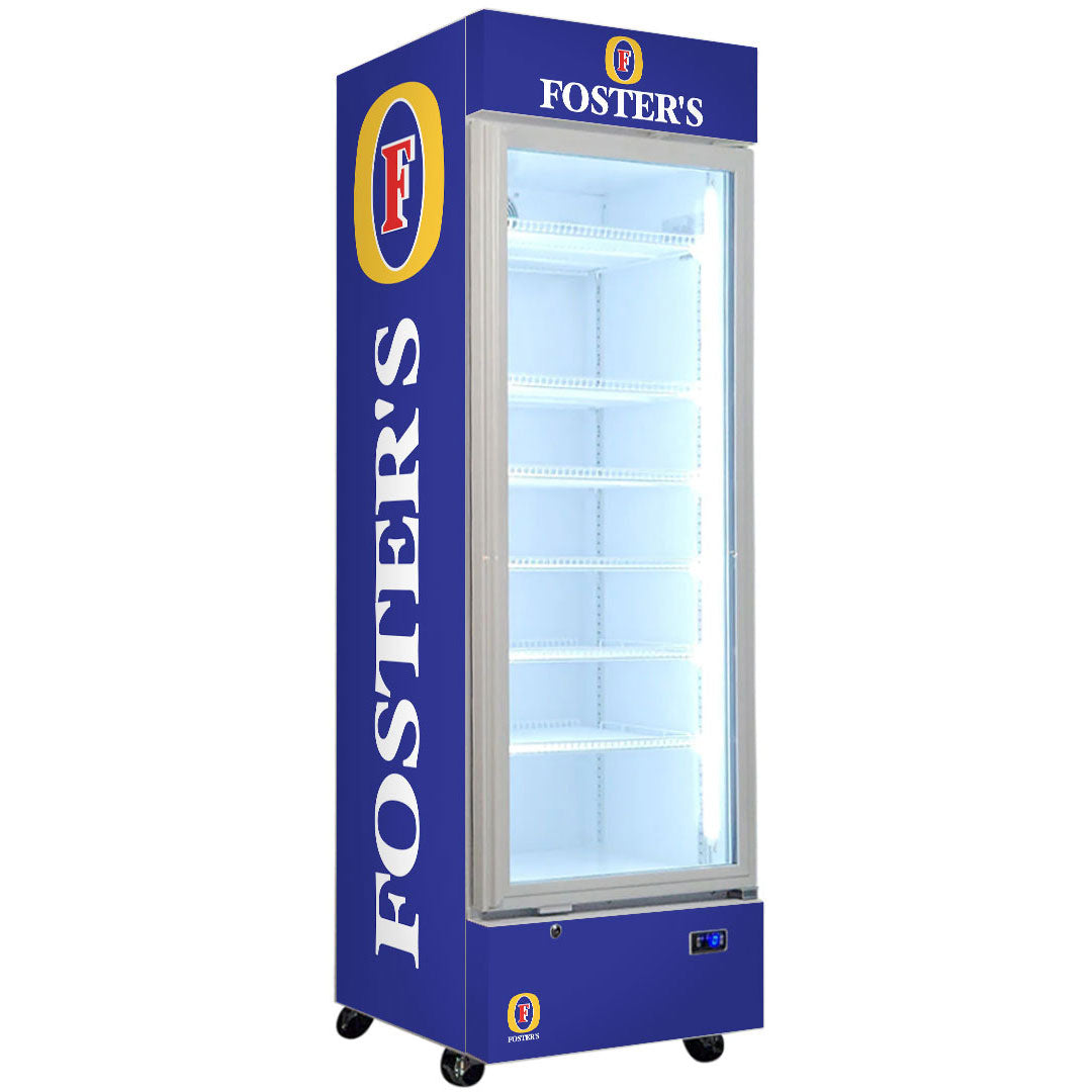 Fosters Lager Glass Door Bar Fridge - Quiet – 370 Litres - SC372W-FOSTERS