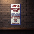 AMPOL DRIVEWAY SERVICE 810 X 380 MM METAL SIGN
