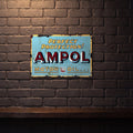 AMPOL MOTOR OIL PERFECT PERFECTION 600 MM X 400 MM METAL SIGN