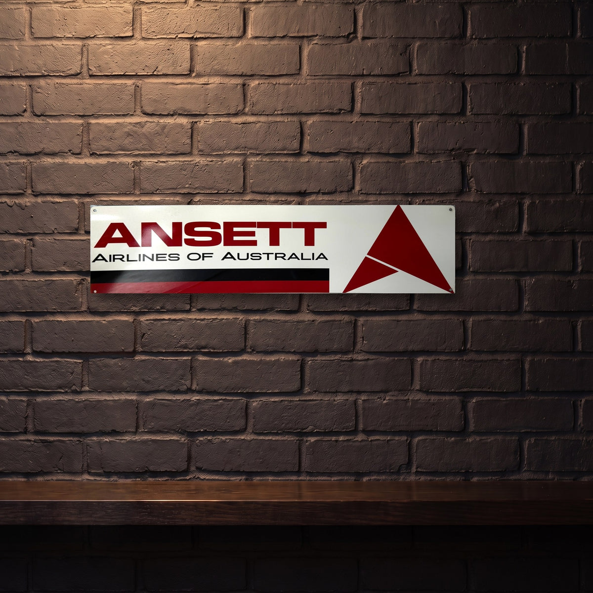 ANSETT AIRLINES 800 X 200 MM METAL SIGN