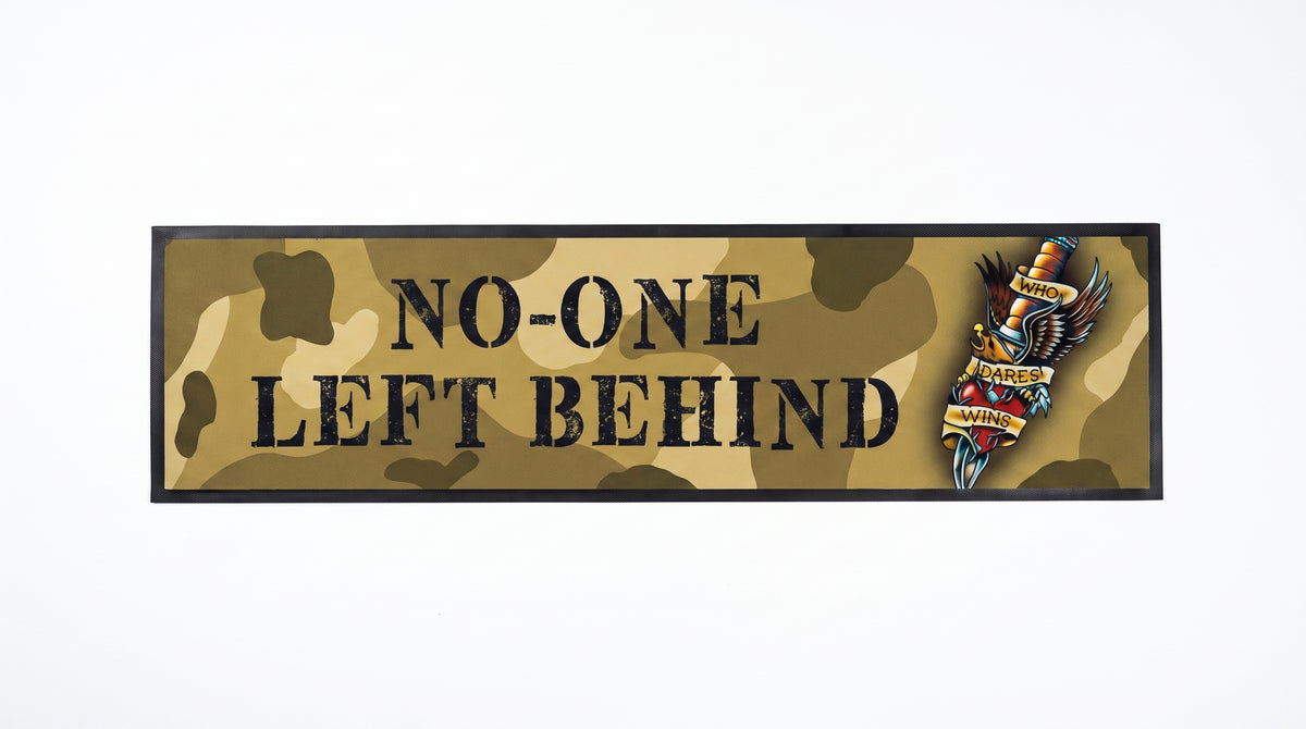 Army No-one Left Behind Premium Rubber-Backed Bar Mat Runner