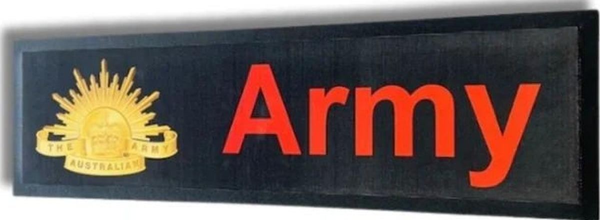Army Premium Rubber-Backed Bar Mat Runner