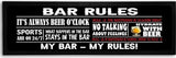 Bar Rules Premium Rubber-Backed Bar Mat Runner