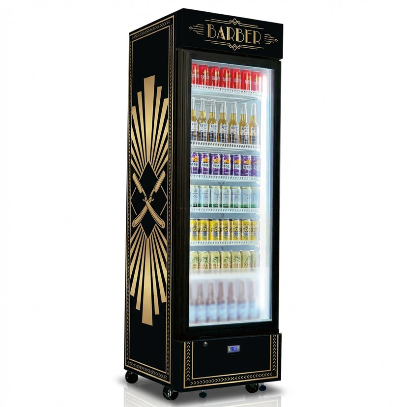 Art Deco Gold Barber Fridge Wrap
