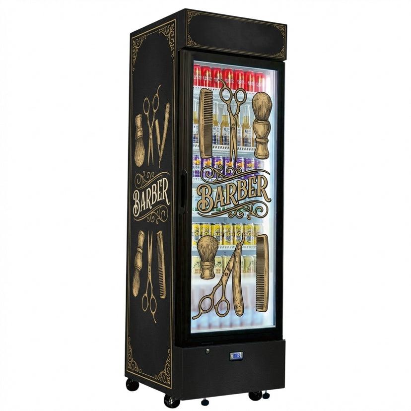 Heritage Filigree Barber Fridge Wrap