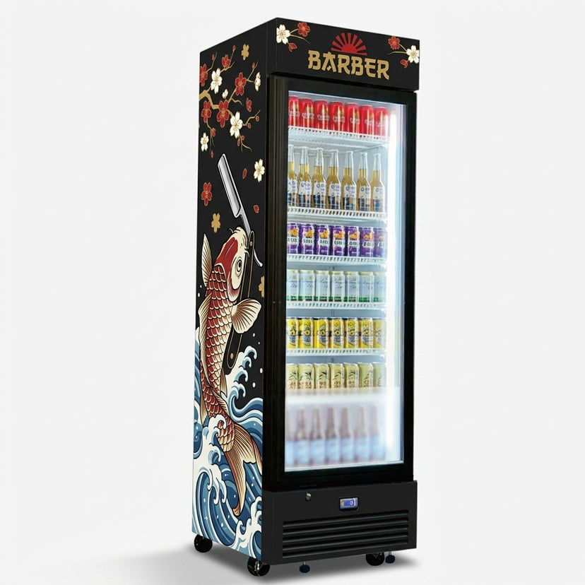 Japanese Ukiyo-e Barber Fridge Wrap