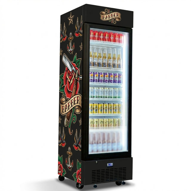 Tattoo Flash Barber Fridge Wrap