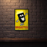 BERNIE BRIQUETTES 600 X 400 MM METAL SIGN