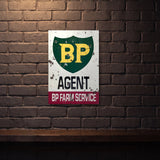 BP AGENT FARM SERVICE 600 MM X 400 MM METAL SIGN